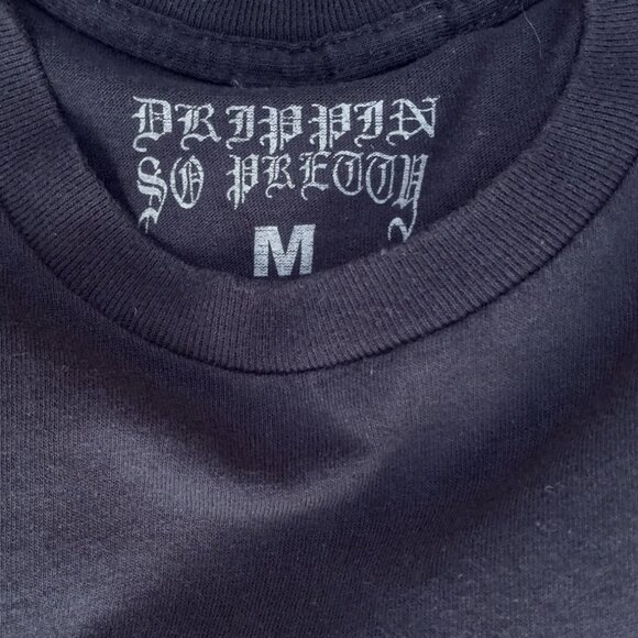 "Drippin so Pretty 7" Black T-Shirt (M)100% Cotton - Picture 14 of 16